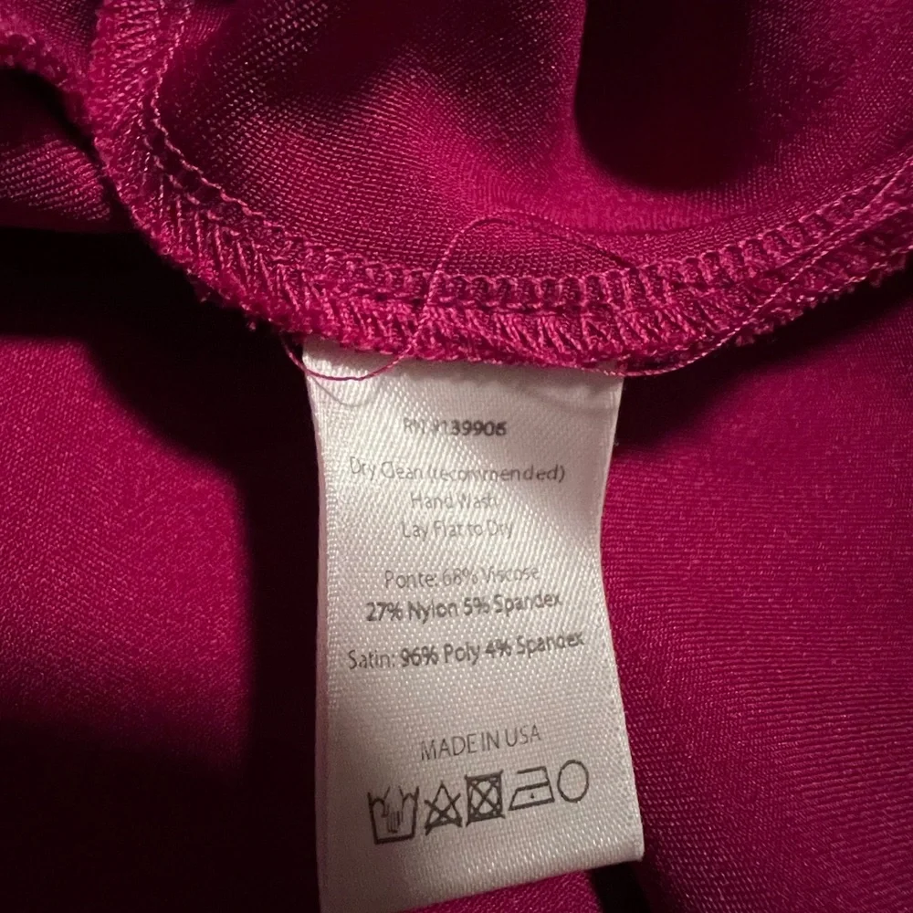 Anthropologie $298 Ripley Rader Magenta Pink Satin Ashley Formal Dress Maxi Gown